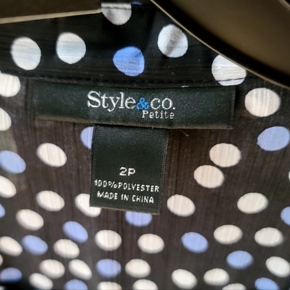 Style & Co cute layered top sz SP - Picture 7 of 9